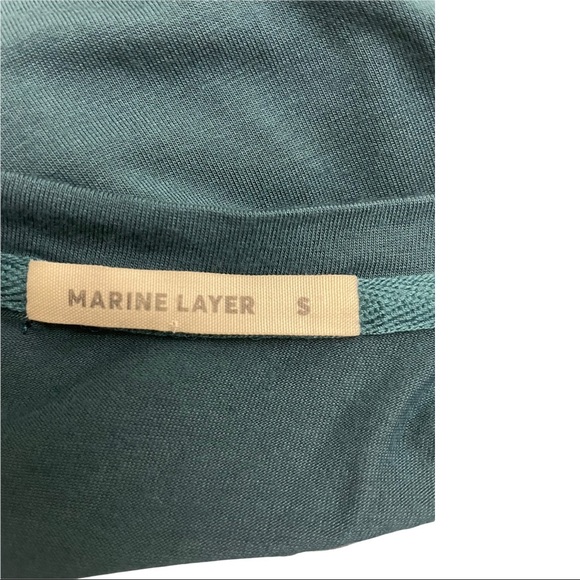 Marine Layer Tulip back Tank Top size Small blue green sleeveless. Supima - Picture 11 of 12